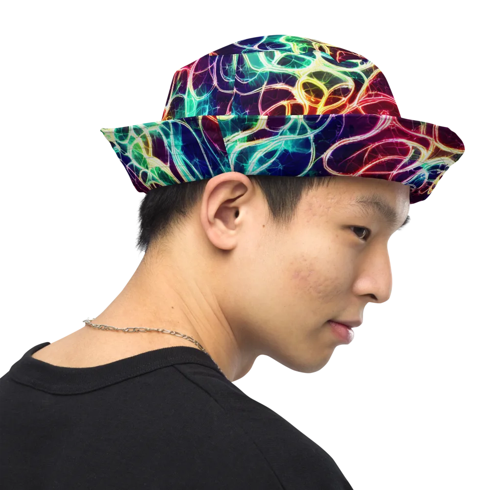 Electric Lace on Reversible Bucket Hat — Right Outside