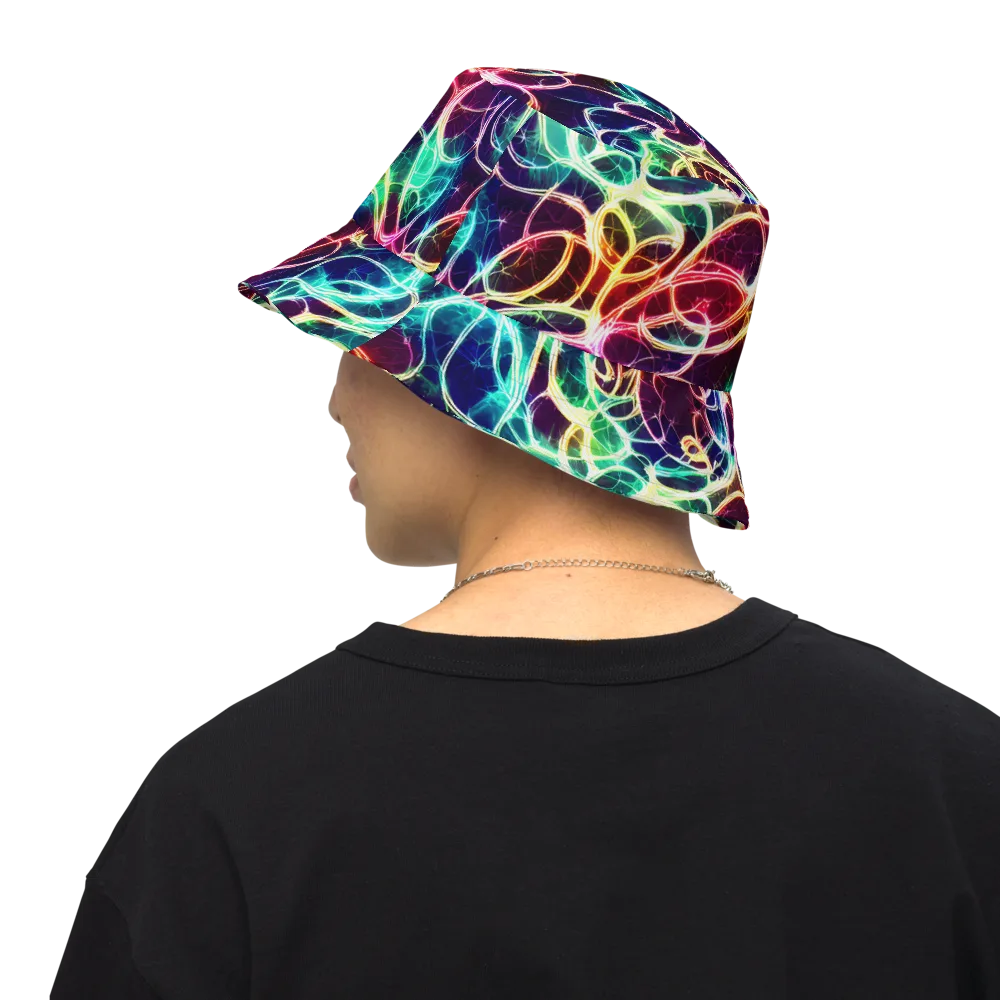 Electric Lace on Reversible Bucket Hat — Back Inside