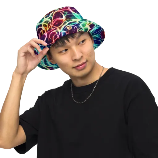 Electric Lace on a Reversible Bucket Hat