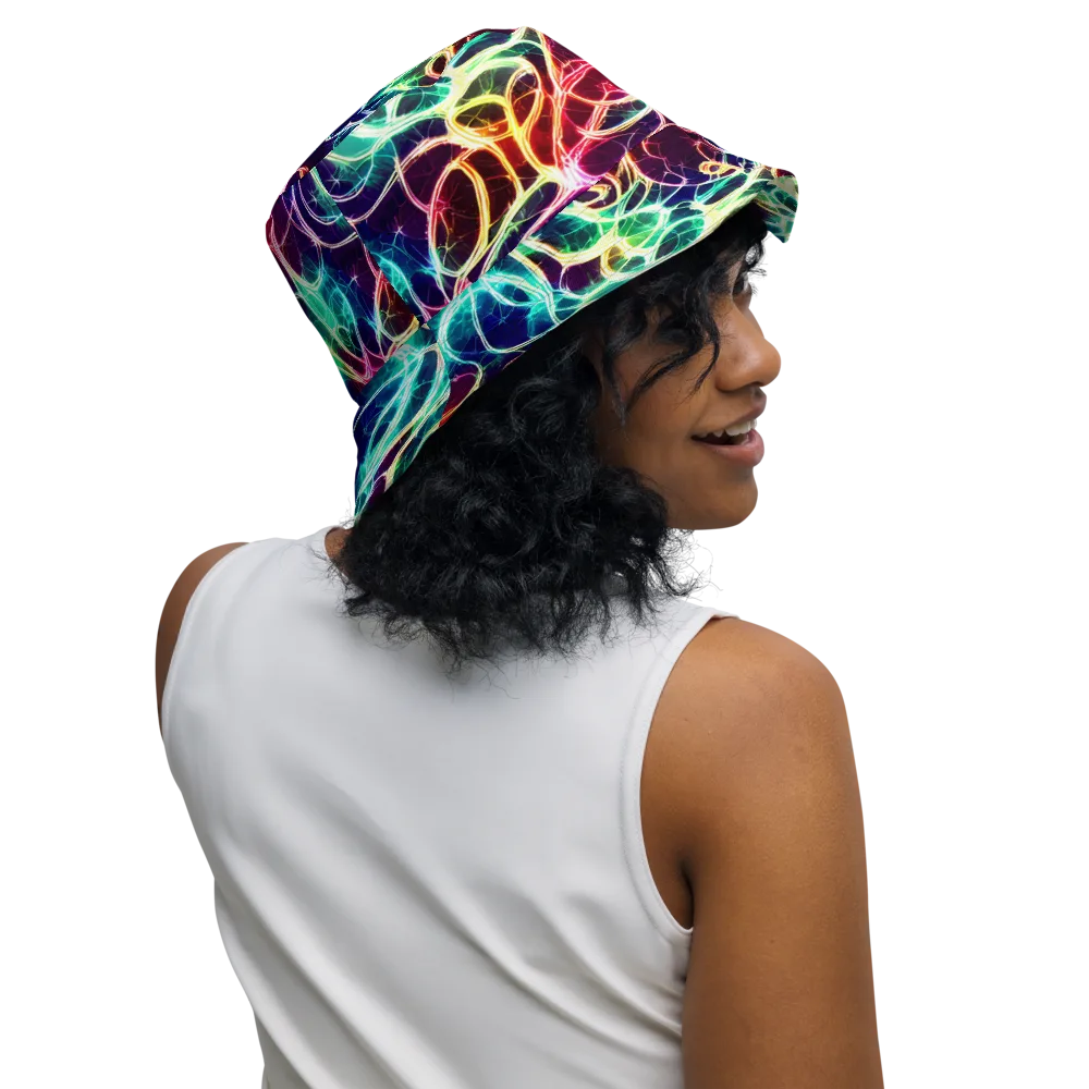 Electric Lace on Reversible Bucket Hat — Right Outside