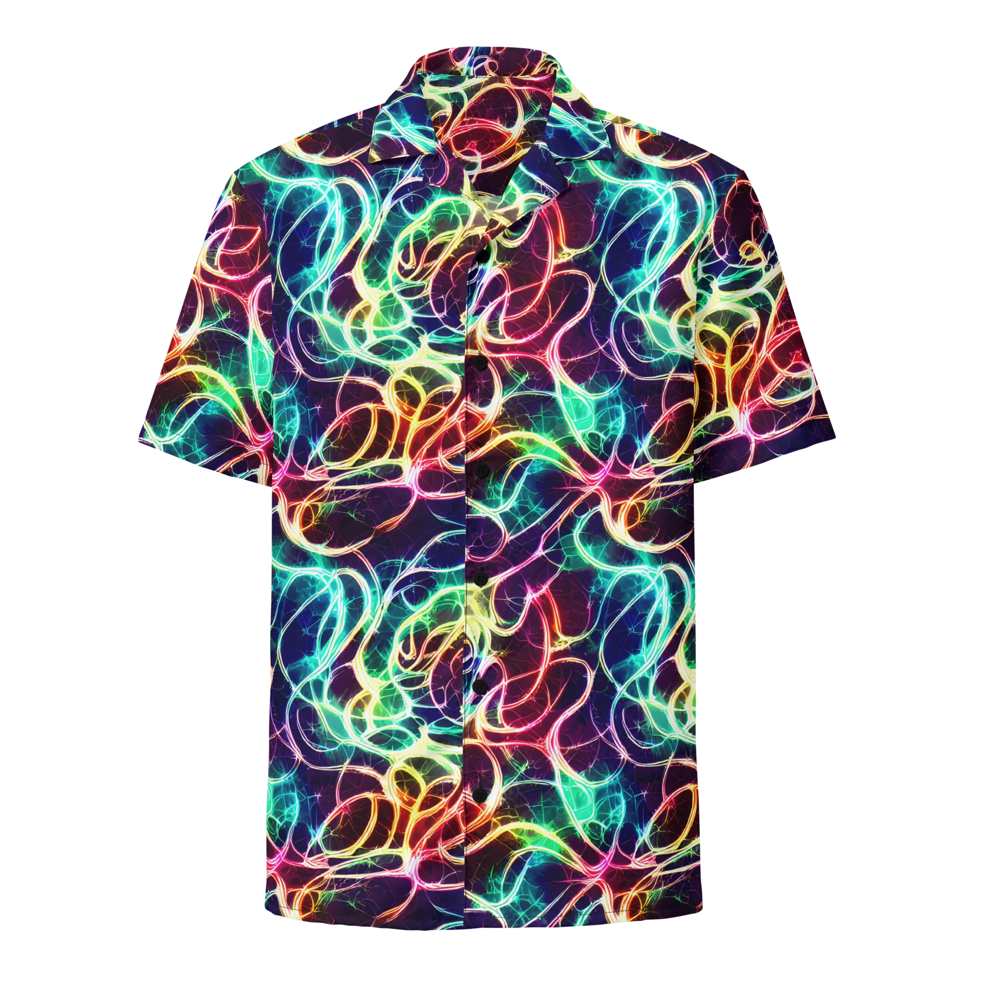 Electric Lace on Button Shirt — Front