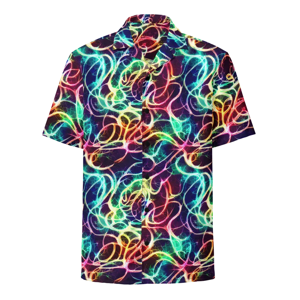 Electric Lace on Button Shirt — Front
