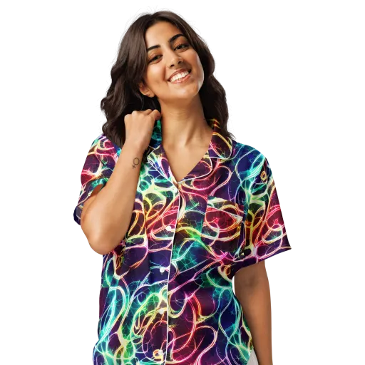 Electric Lace on a Women's Short Sleeve Pajama Top