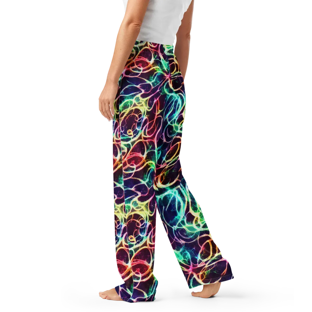 Electric Lace on Women's Pajama Pants — Left