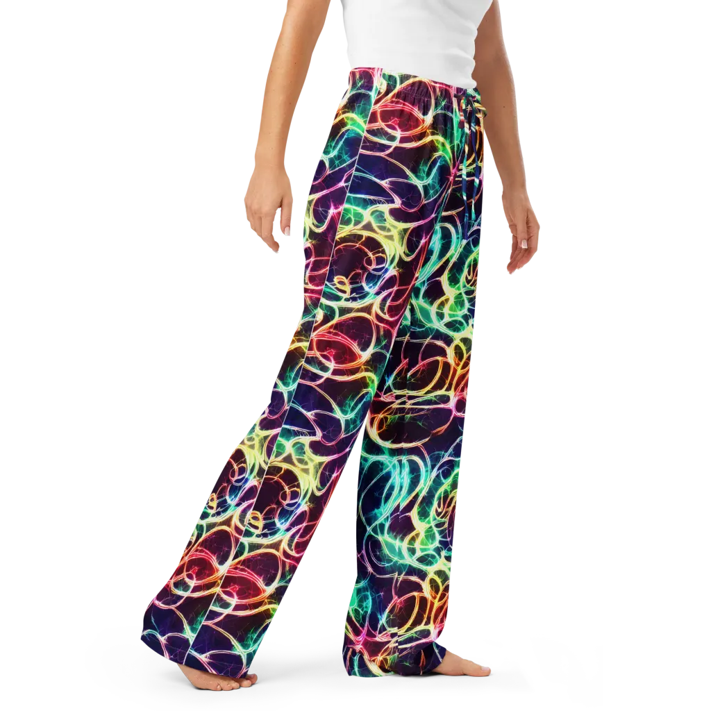 Electric Lace on Women's Pajama Pants — Right Front