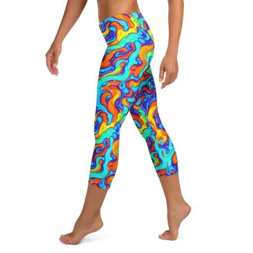 Painted Pulse on a Capri Leggings