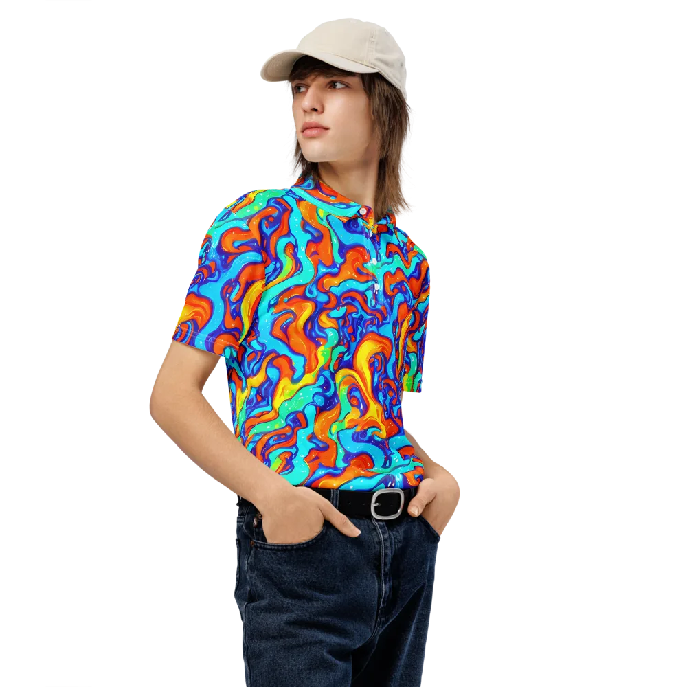 Painted Pulse on Men's Slim Fit Polo Shirt — Right Front