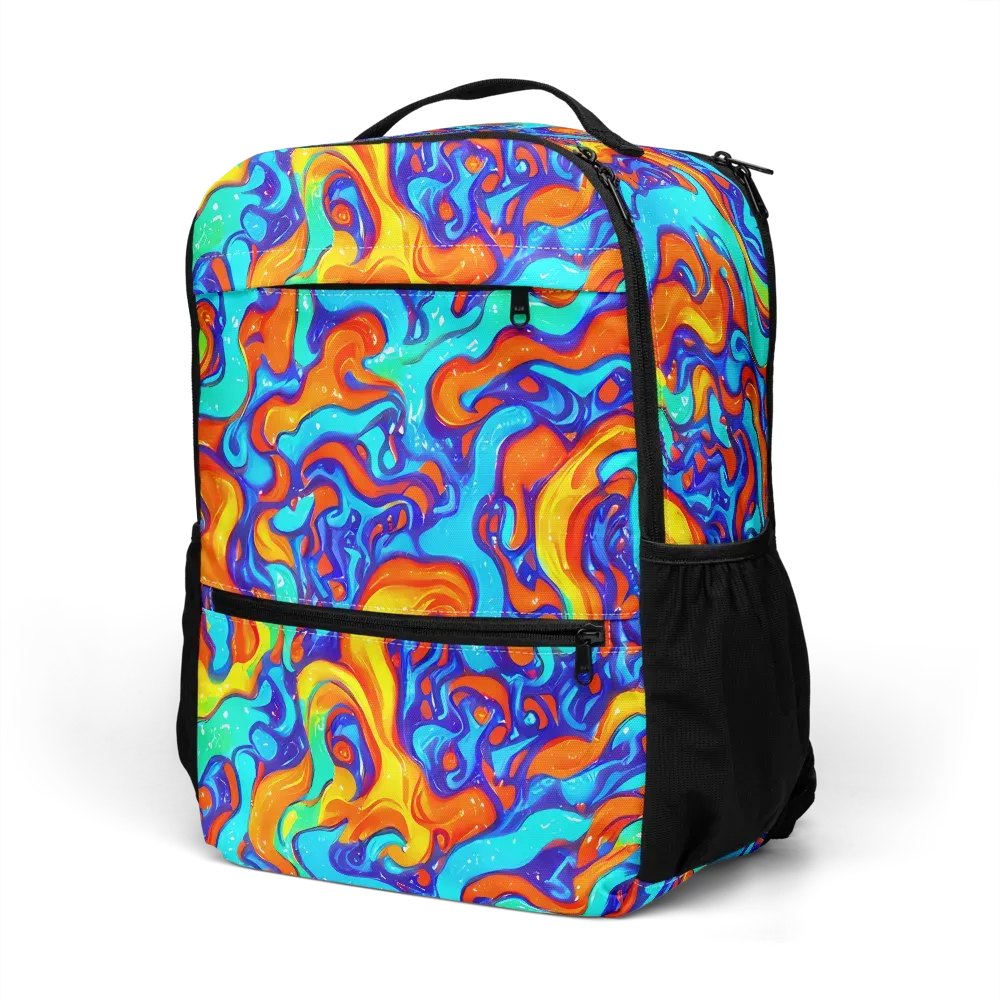 Painted Pulse on Utility Backpack — Left Front