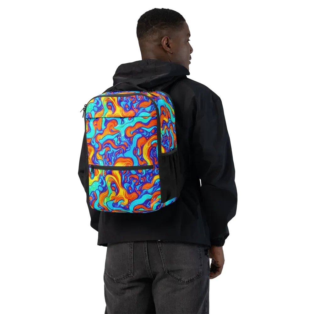 Painted Pulse on Utility Backpack — Back