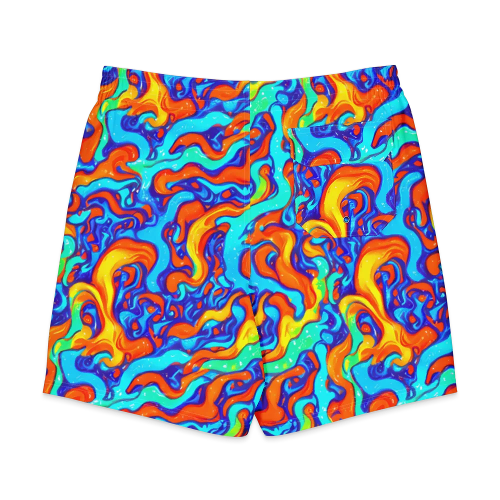 Painted Pulse on Men's Board Shorts — Back