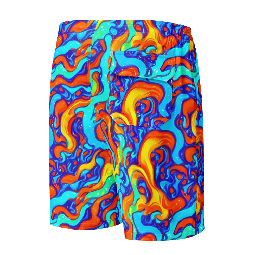 Painted Pulse on Men's Board Shorts — Back