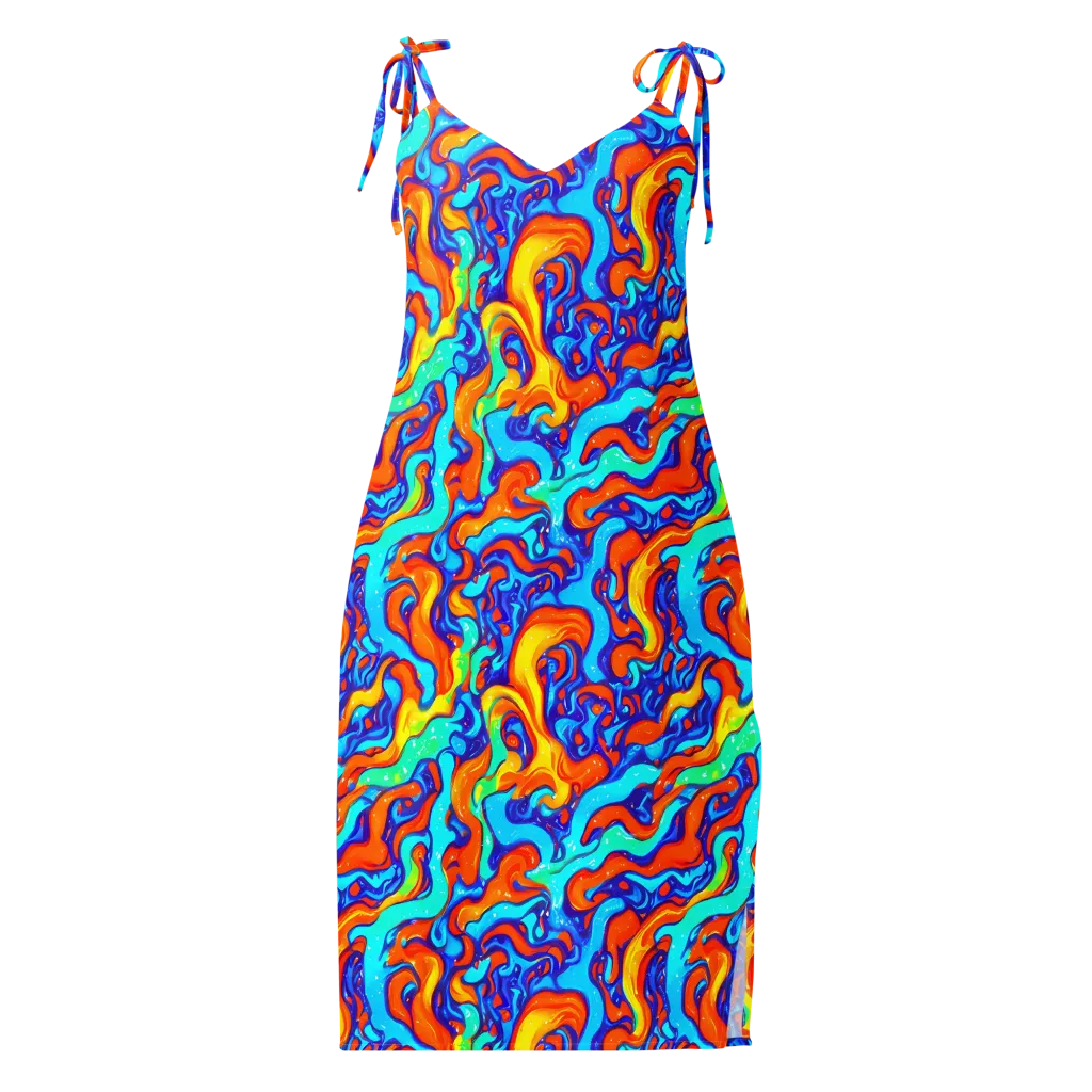 Painted Pulse on Slip Dress — Front