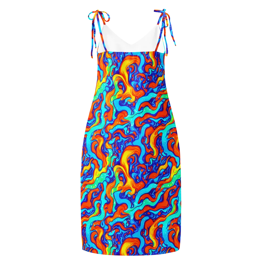 Painted Pulse on Slip Dress — Back