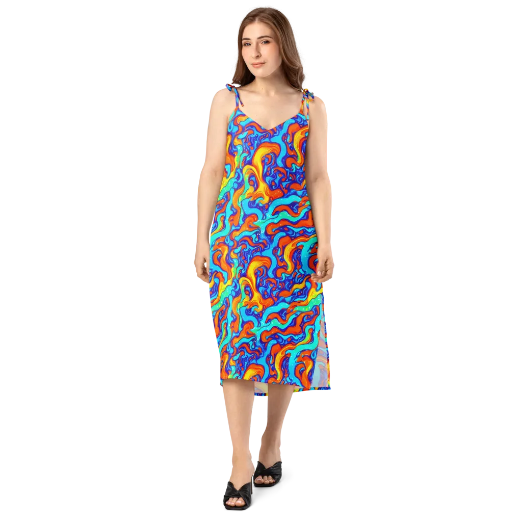 Painted Pulse on Slip Dress — Front
