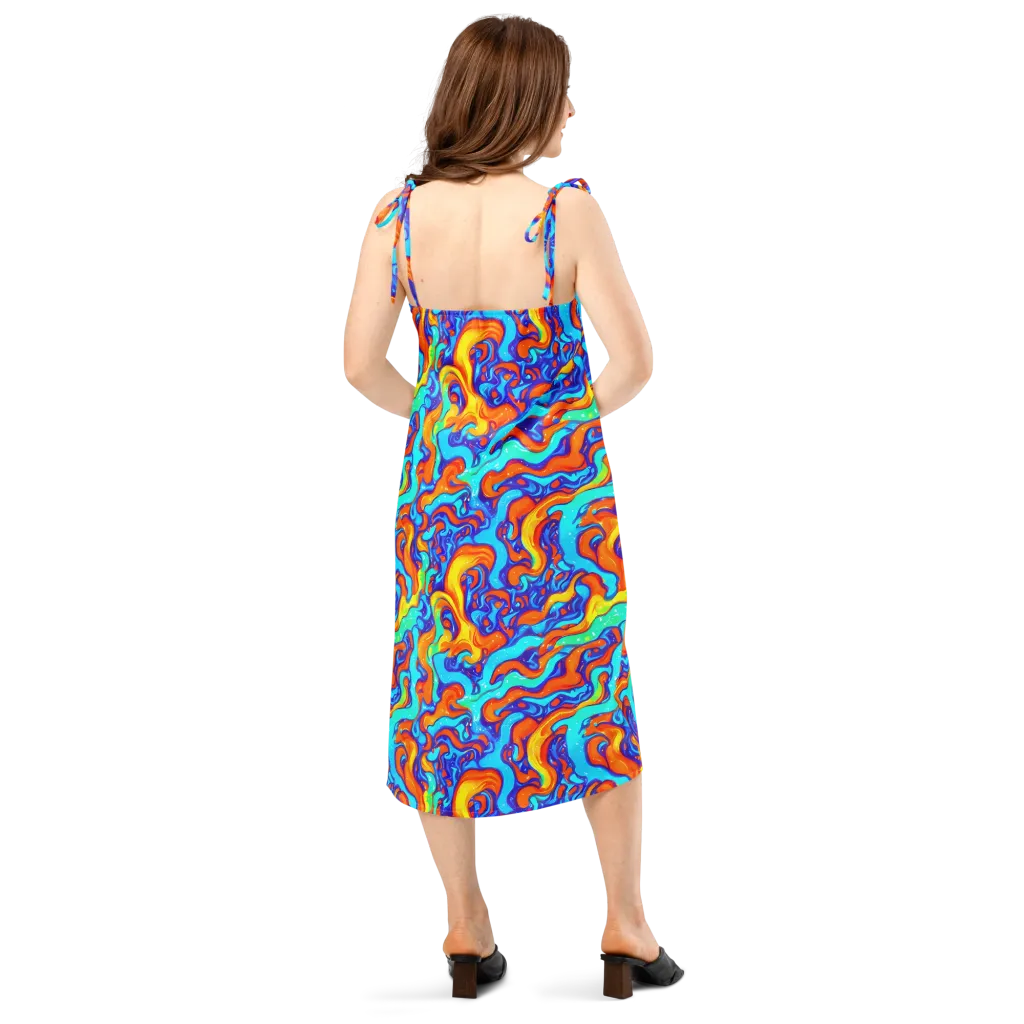 Painted Pulse on Slip Dress — Back