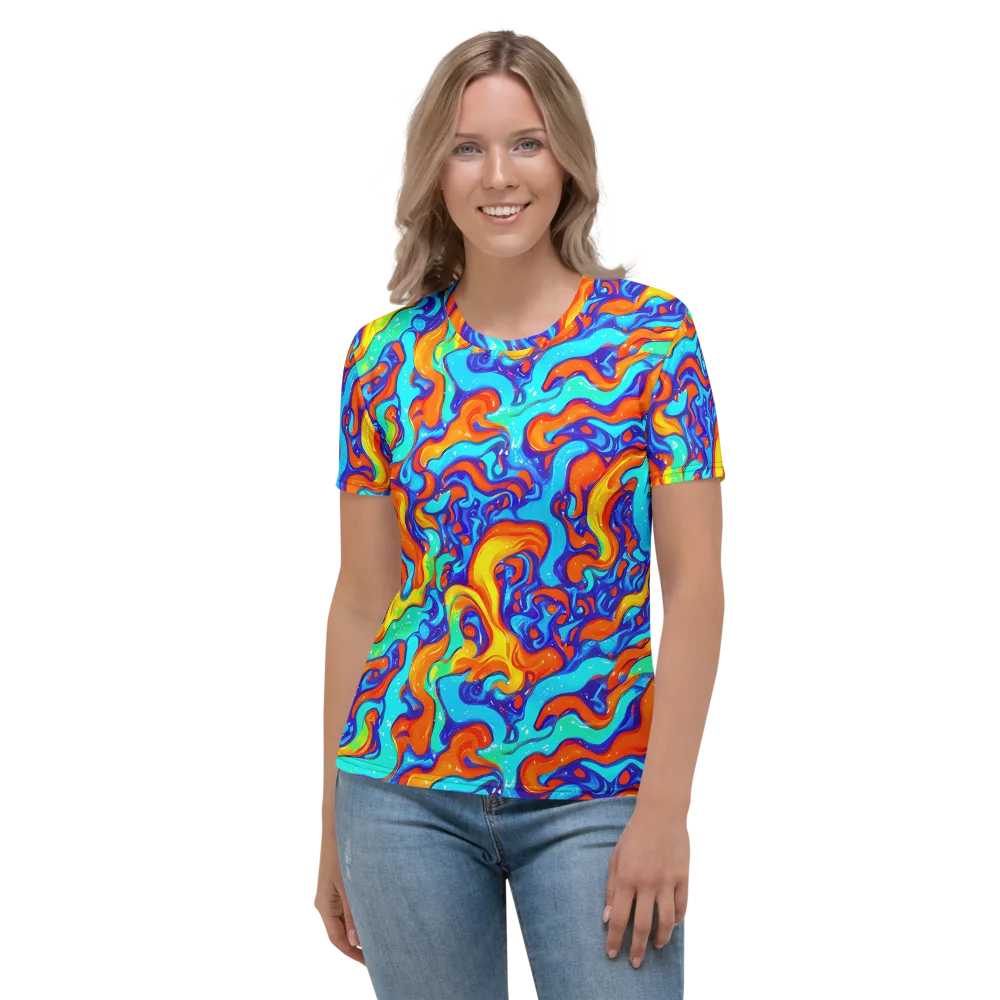 Painted Pulse on Women's Crew Neck T-Shirt — Front