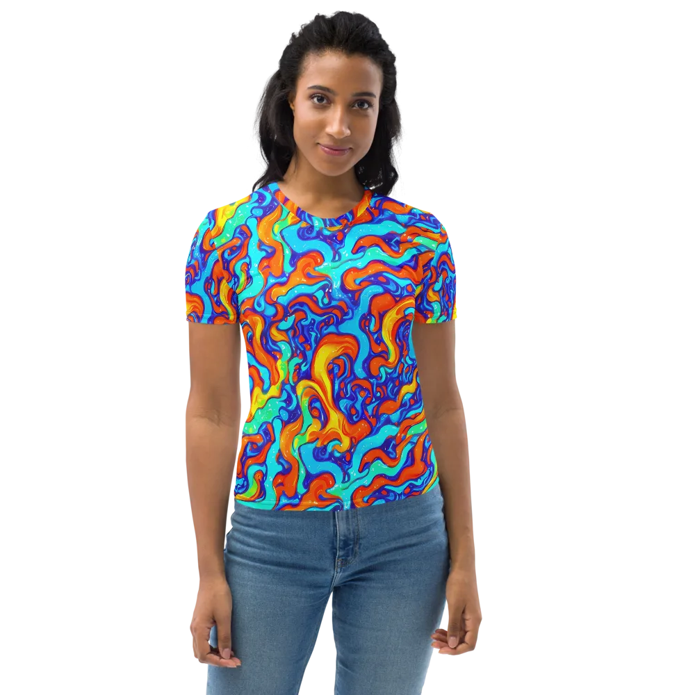 Painted Pulse on Women's Crew Neck T-Shirt — Front