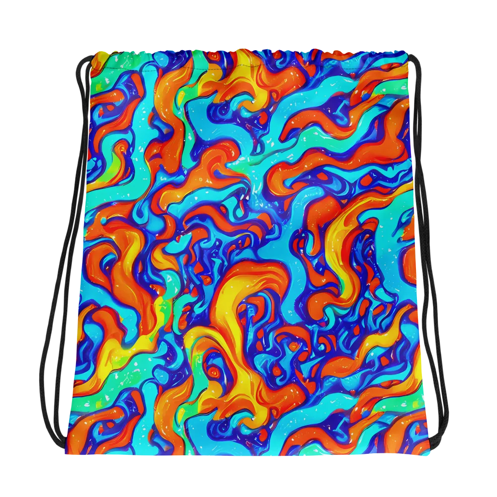 Painted Pulse on Drawstring Bag — Photo