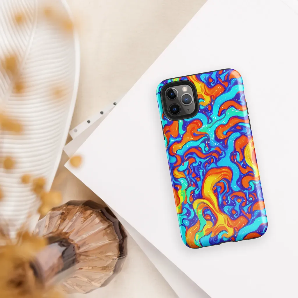Painted Pulse on Tough Case for iPhone® — Front
