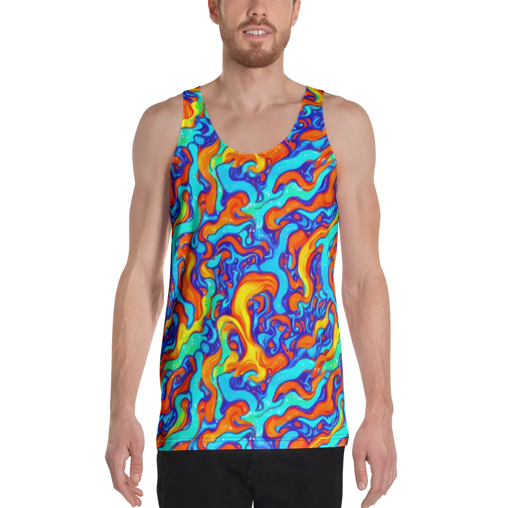 Painted Pulse on Men's Tank Top — Front