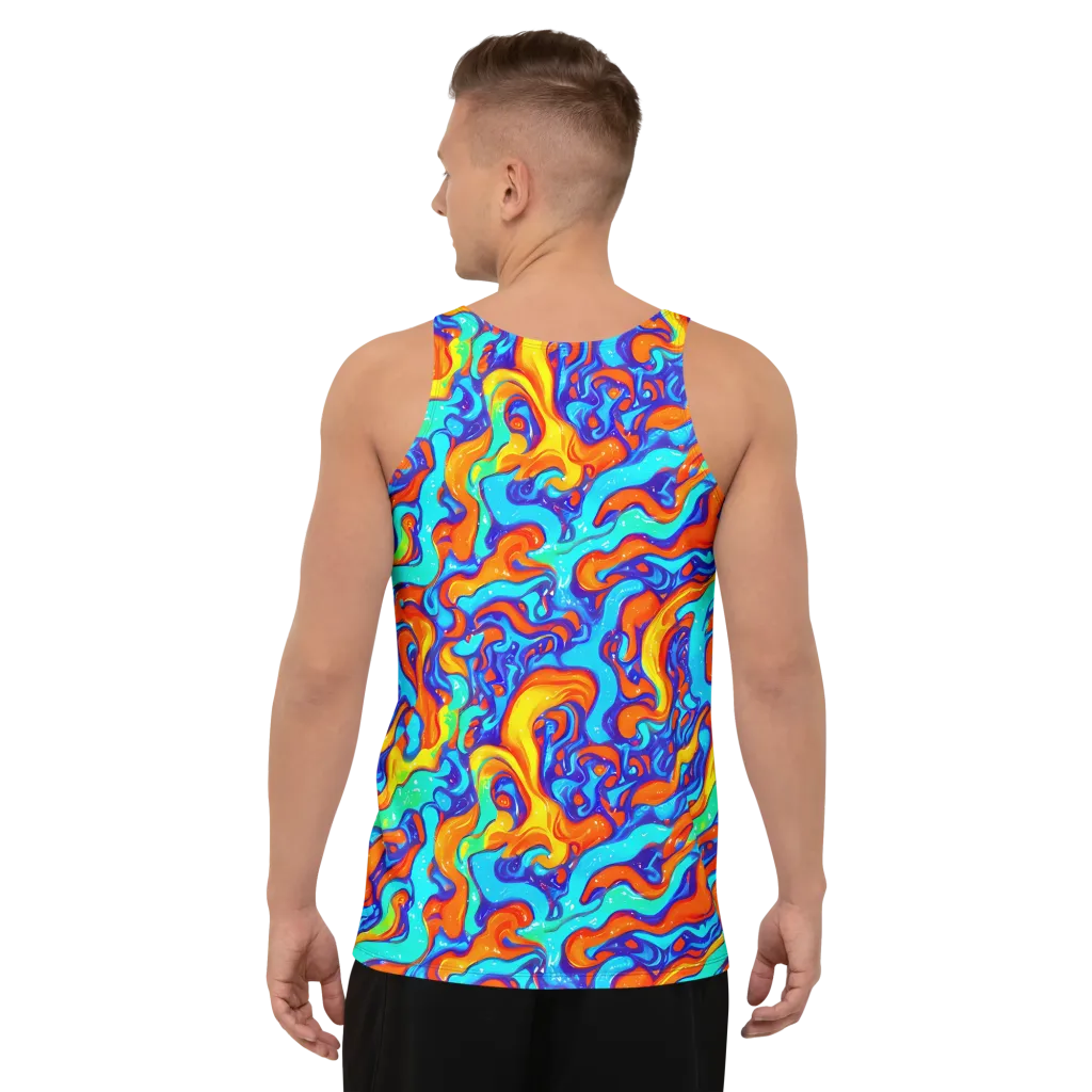 Painted Pulse on Men's Tank Top — Back