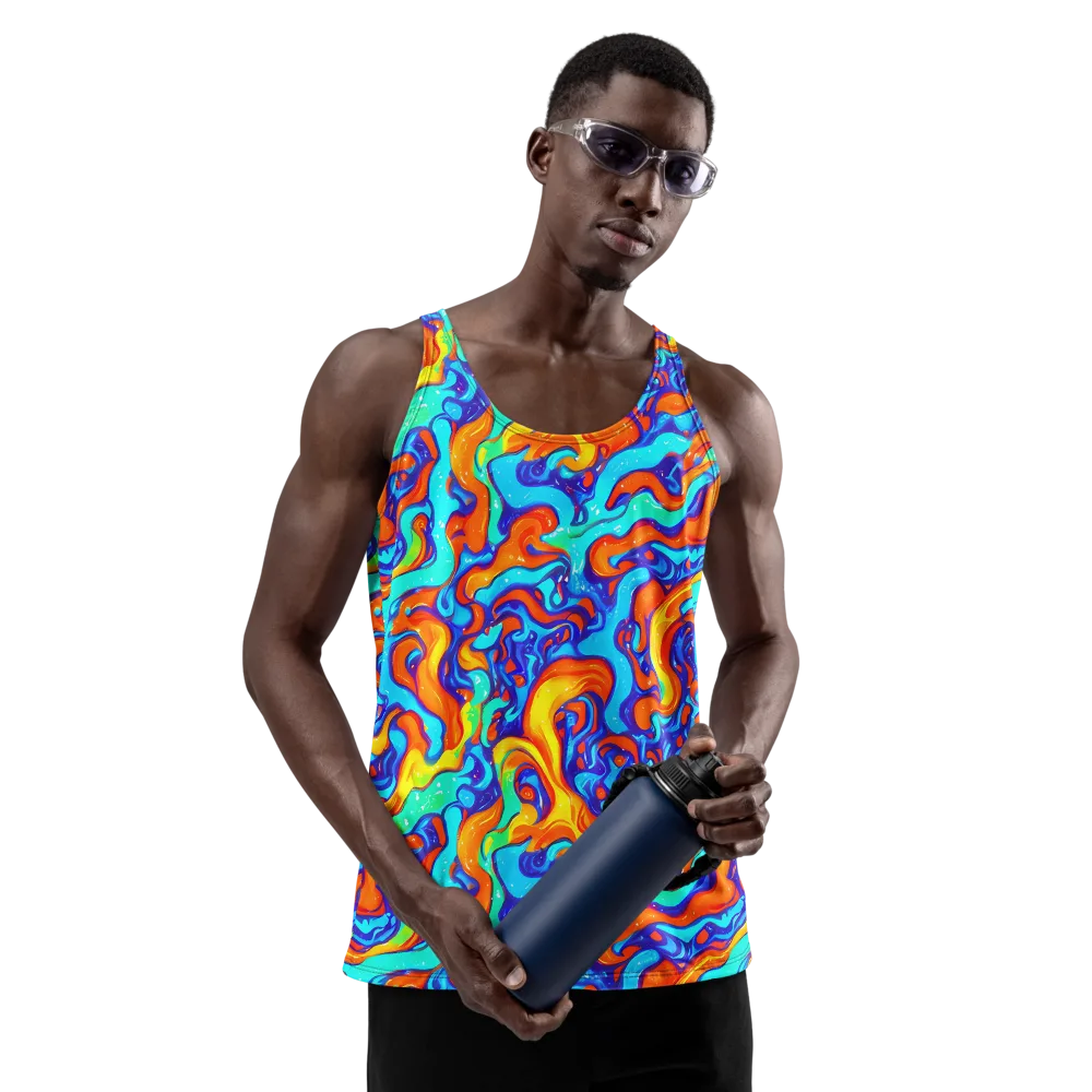 Painted Pulse on Men's Tank Top — Front