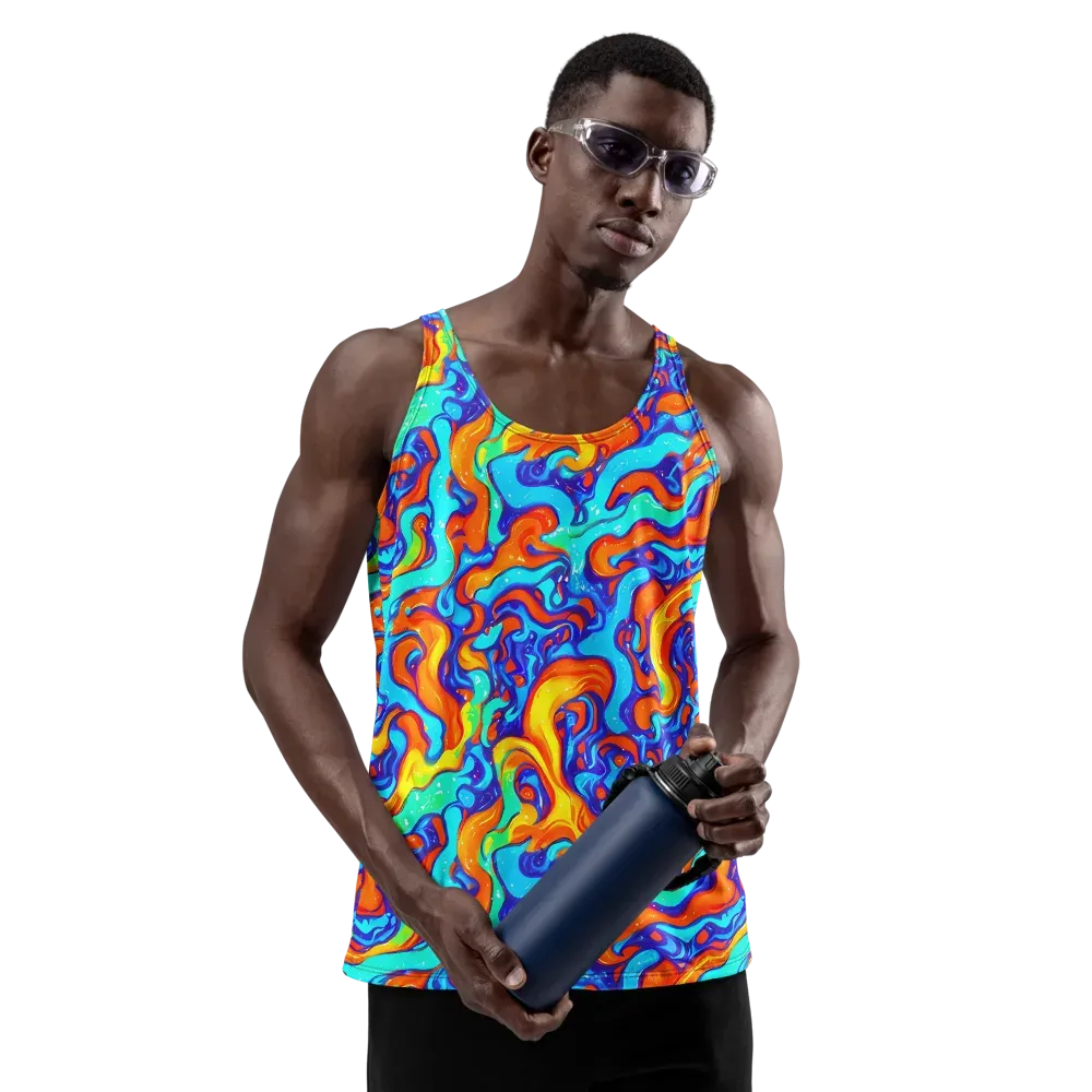 Painted Pulse on Men's Tank Top — Front