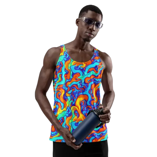Painted Pulse on a Men's Tank Top