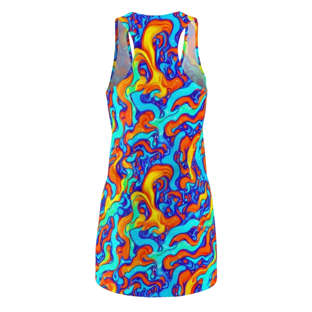 Painted Pulse on Racerback Dress — Back