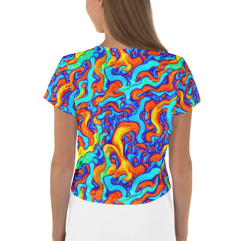 Painted Pulse on Crop Tee — Back