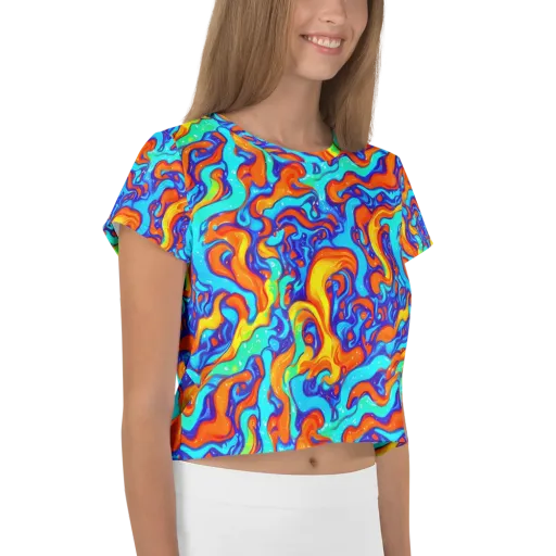 Painted Pulse on a Crop Tee