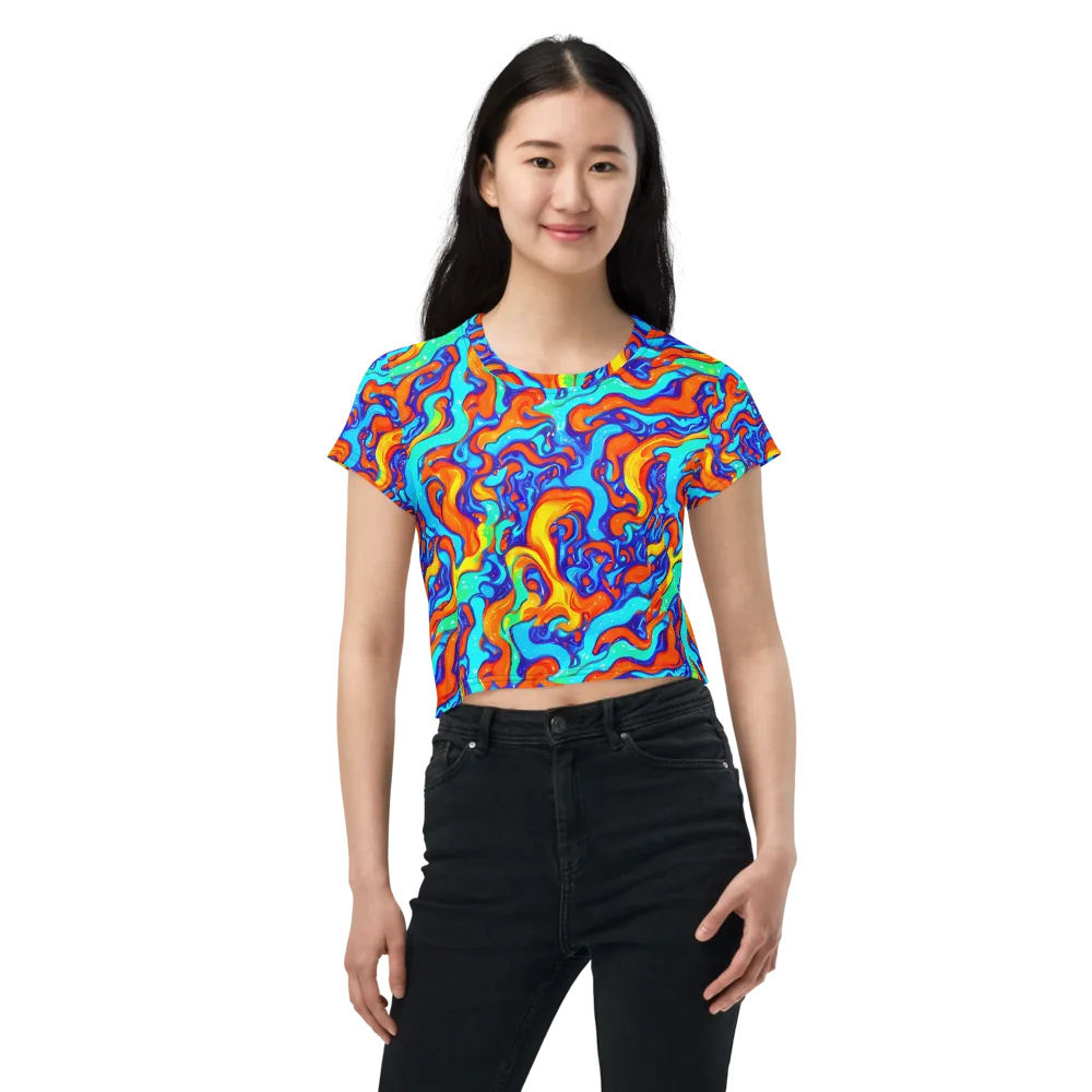 Painted Pulse on Crop Tee — Front