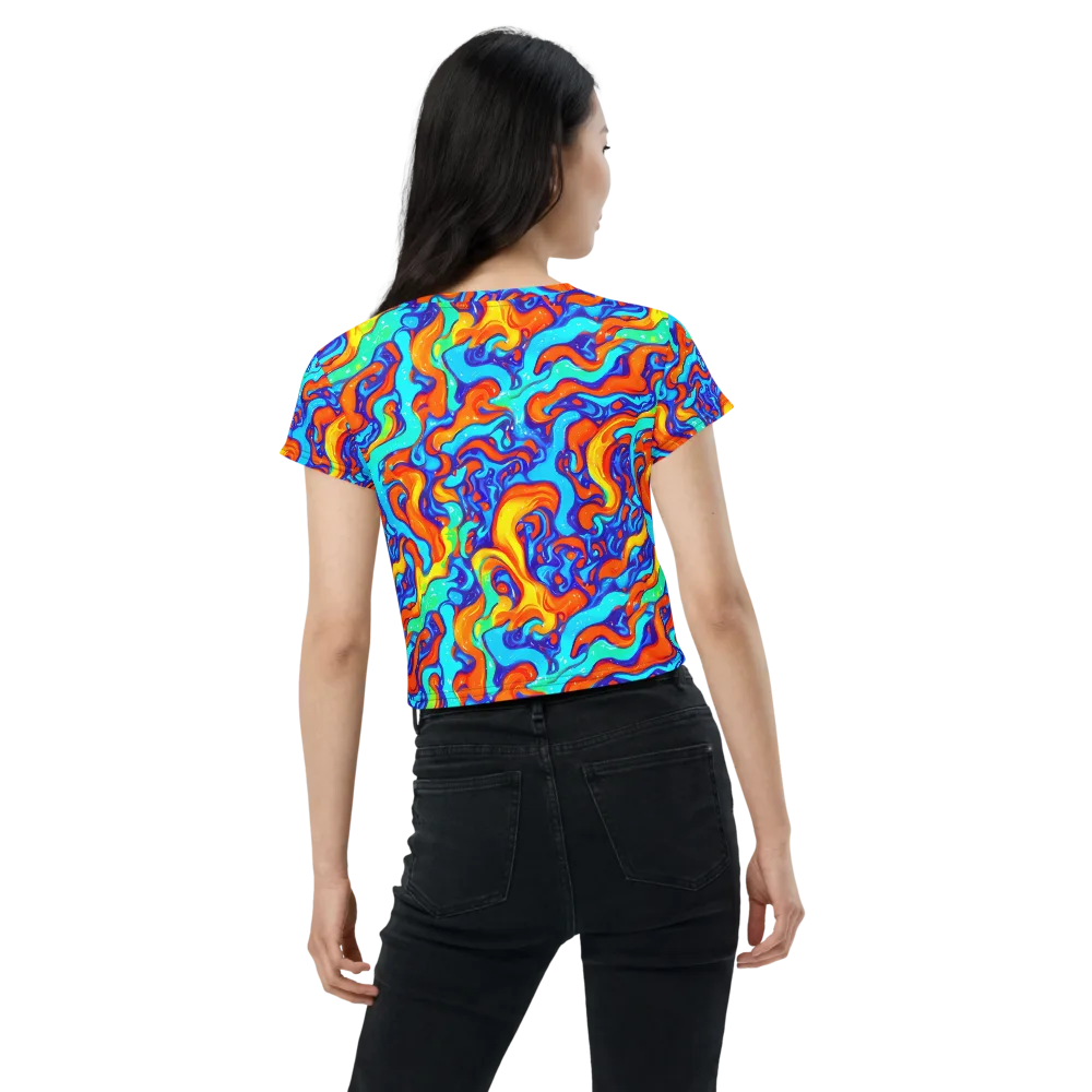 Painted Pulse on Crop Tee — Back