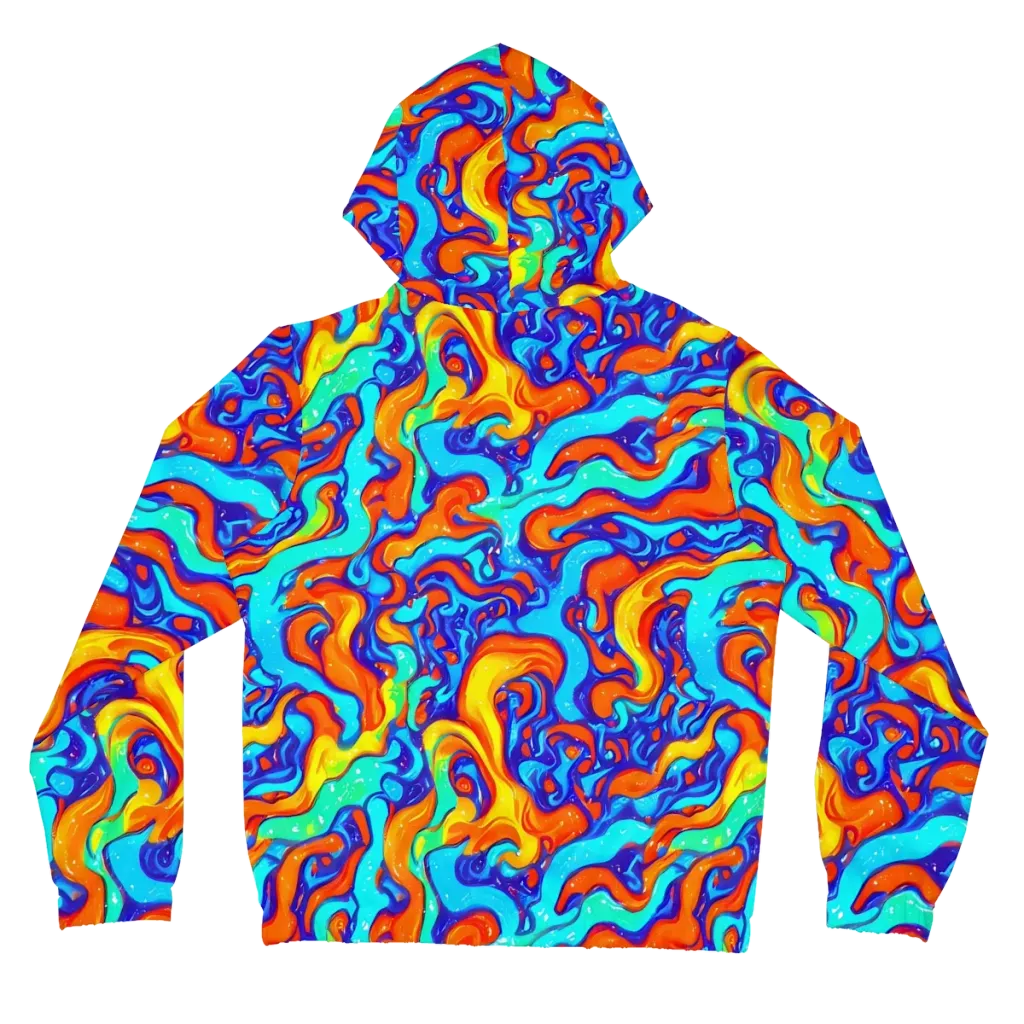 Painted Pulse on Women's Full-Zip Hoodie — Back