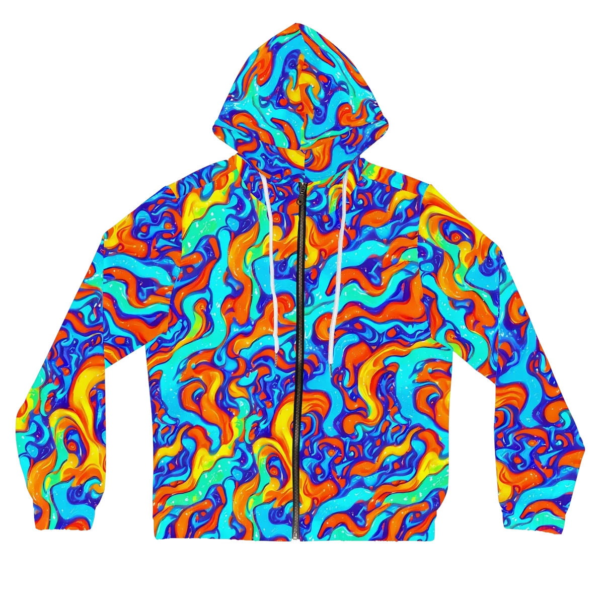 Painted Pulse on Women's Full-Zip Hoodie — Front