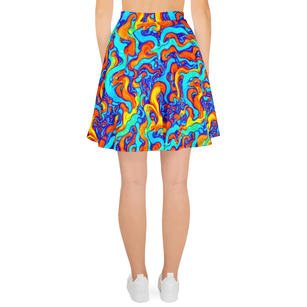 Painted Pulse on Skater Skirt — Back