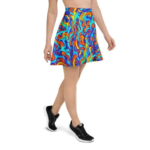 Painted Pulse on a Skater Skirt