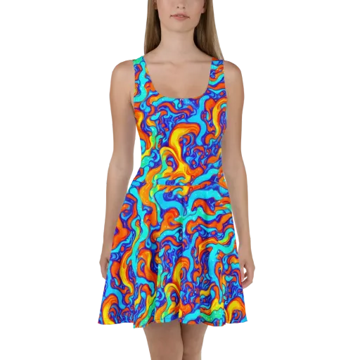 Painted Pulse on a Skater Dress