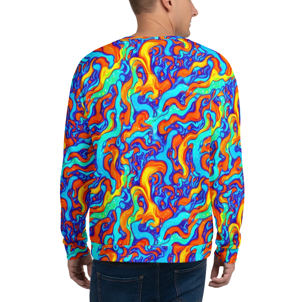 Painted Pulse on Sweatshirt — Back