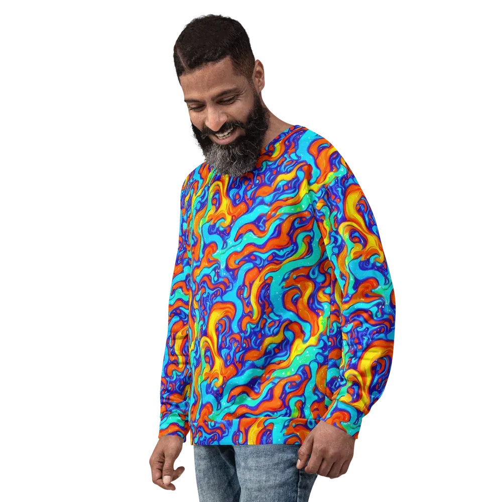 Painted Pulse on Sweatshirt — Left Front