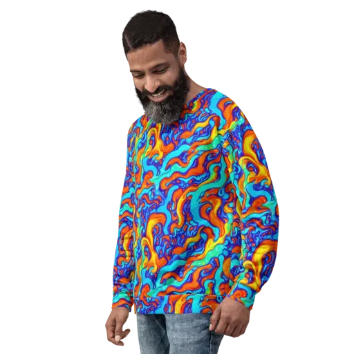 Painted Pulse on a Sweatshirt