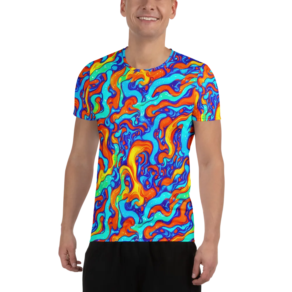 Painted Pulse on Men's Athletic T-Shirt — Front