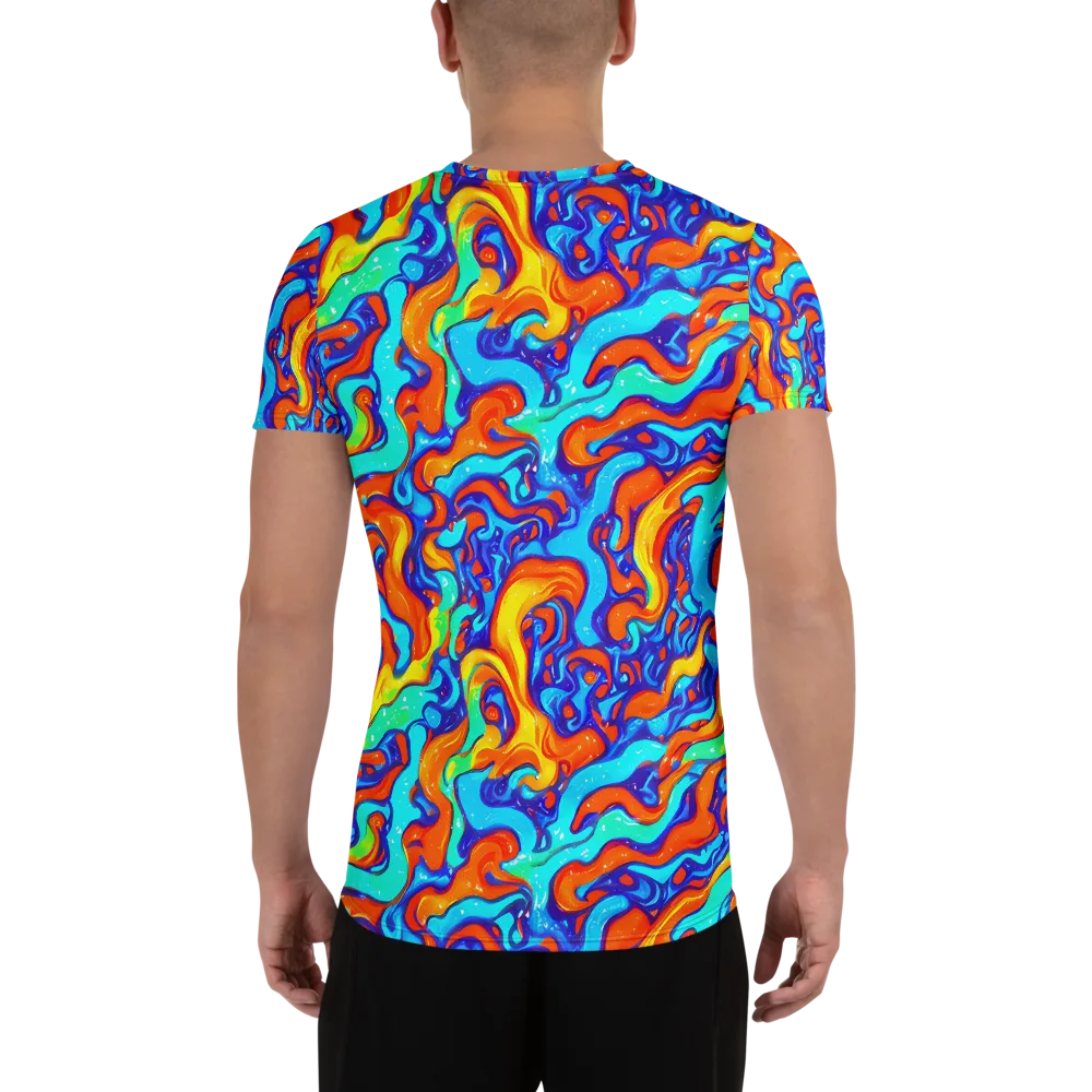 Painted Pulse on Men's Athletic T-Shirt — Back