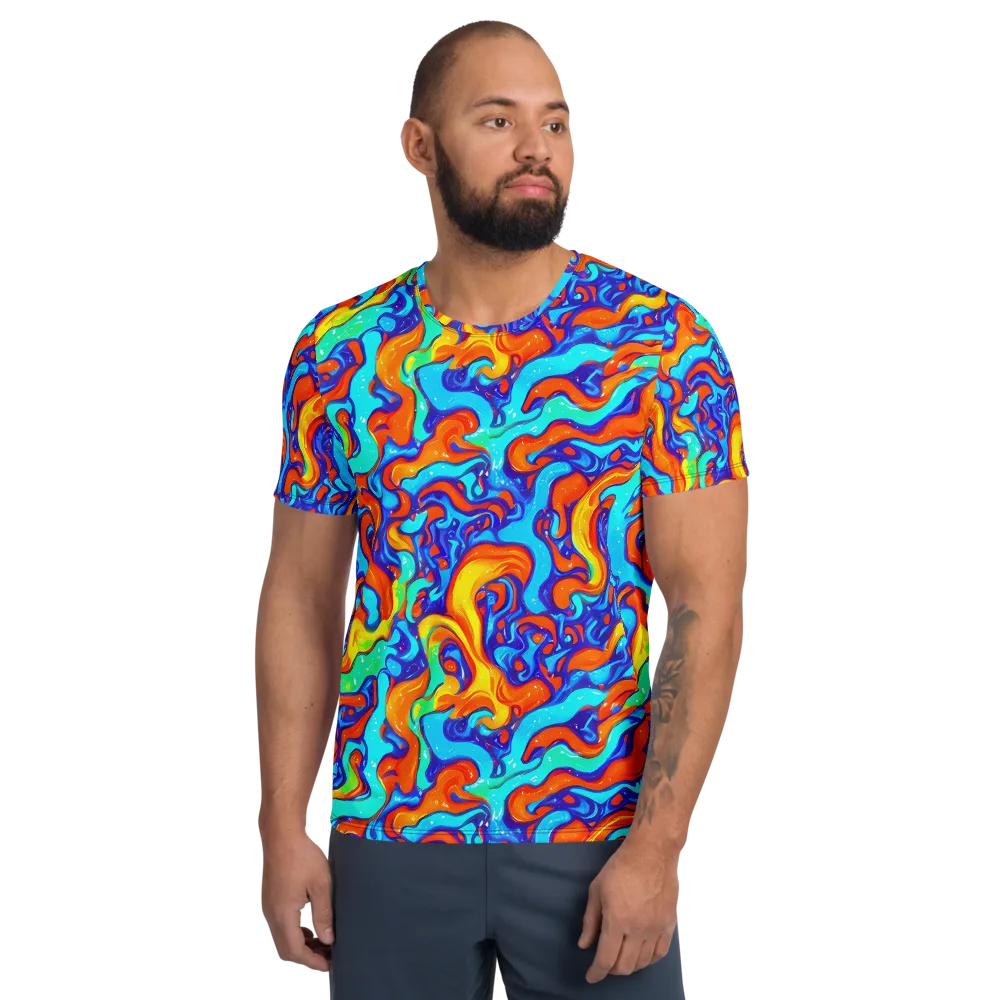 Painted Pulse on Men's Athletic T-Shirt — Front