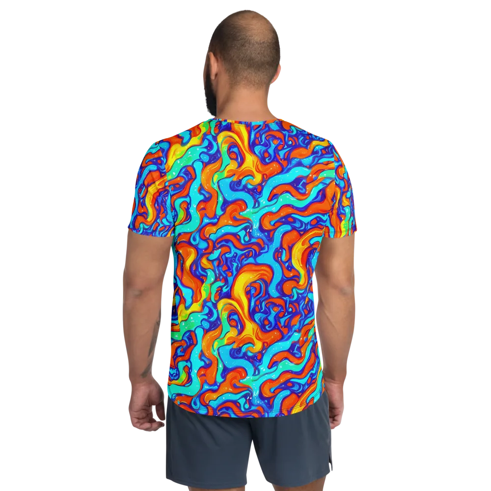 Painted Pulse on Men's Athletic T-Shirt — Back