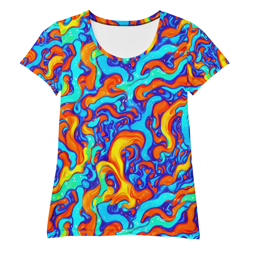 Painted Pulse on Women's Athletic T-Shirt — Front