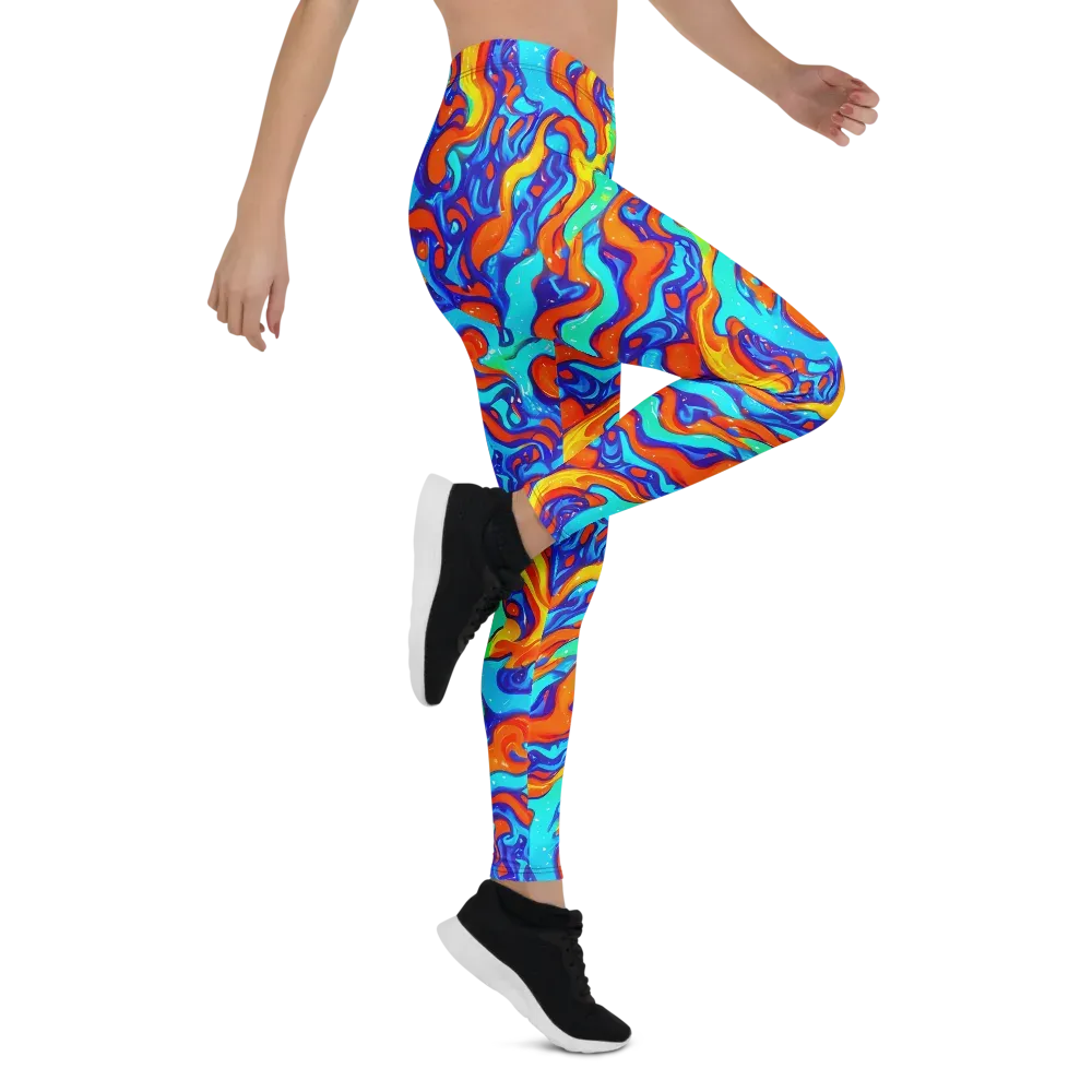 Painted Pulse on Leggings — Right