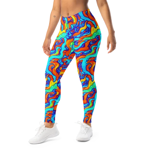 Painted Pulse on a Leggings