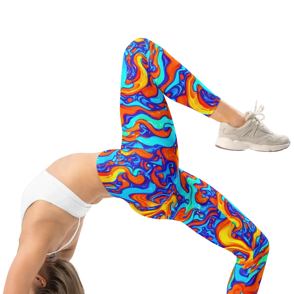 Painted Pulse on Leggings — Right