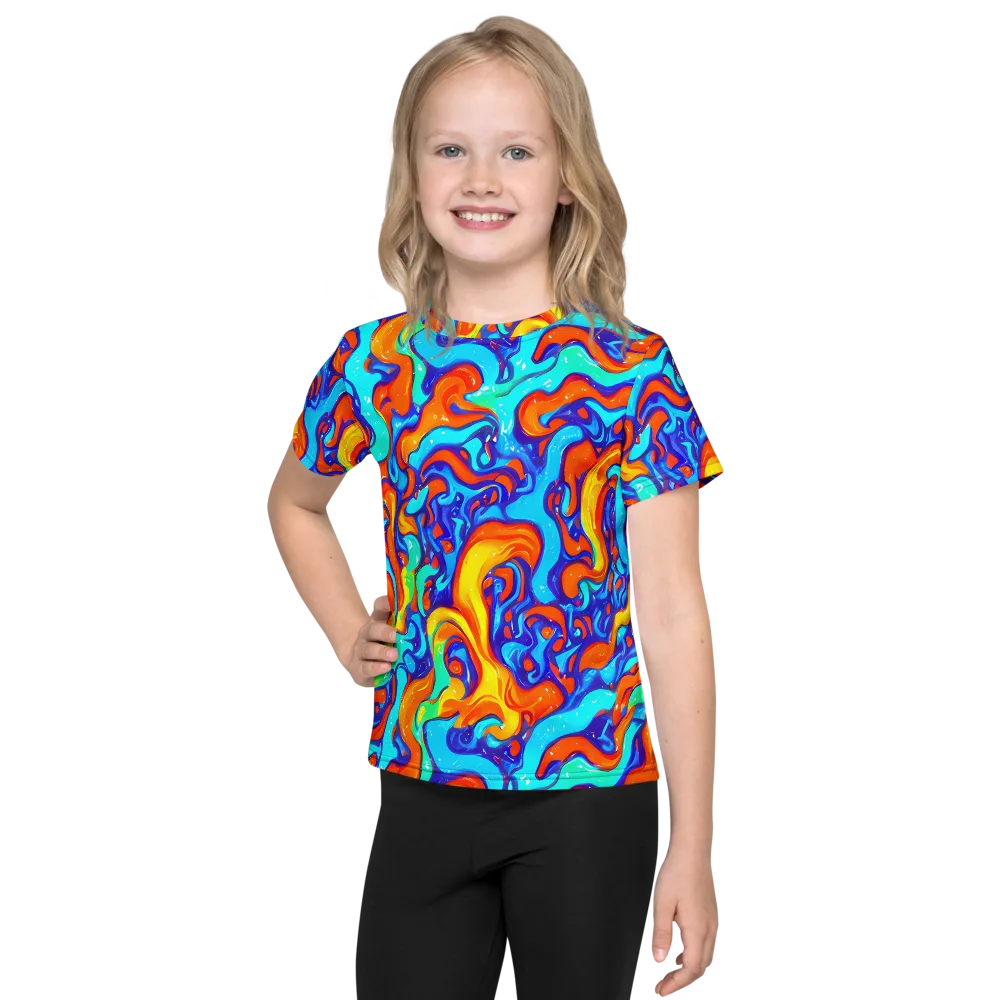 Painted Pulse on Kids Crew Neck T-Shirt — Front